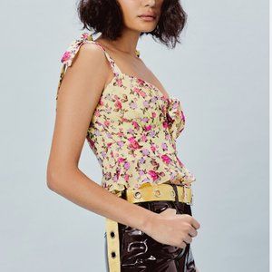 Beaumont Top Yellow Floral | For Love and Lemons